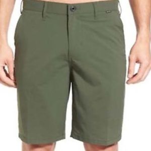 Hurley olive green Dri-Fit style chino shorts